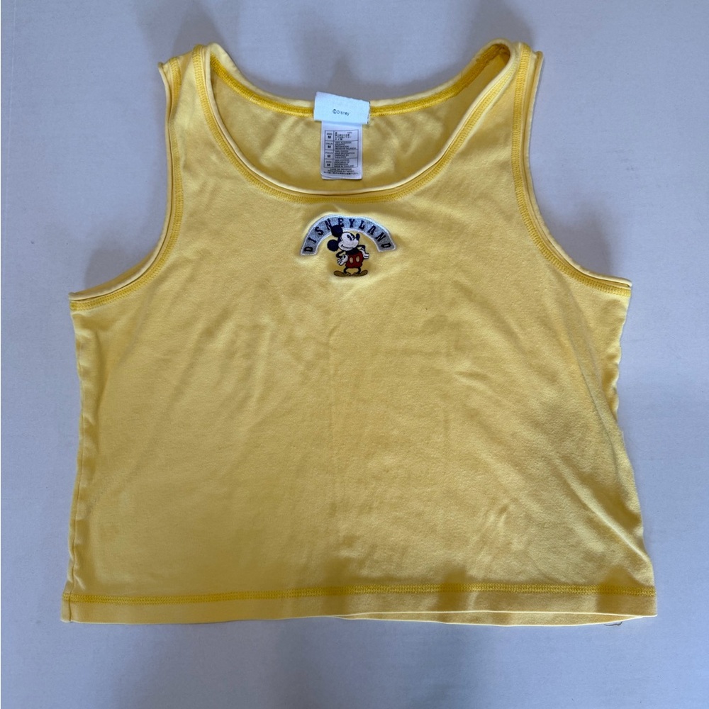 Disney Yellow Mickey Patch Tank Top